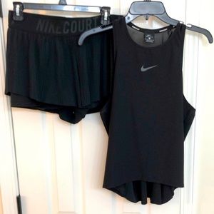 Final Price- Nike Dri fit Tennis / Pickleball Sharapova pleated tank and shorts
